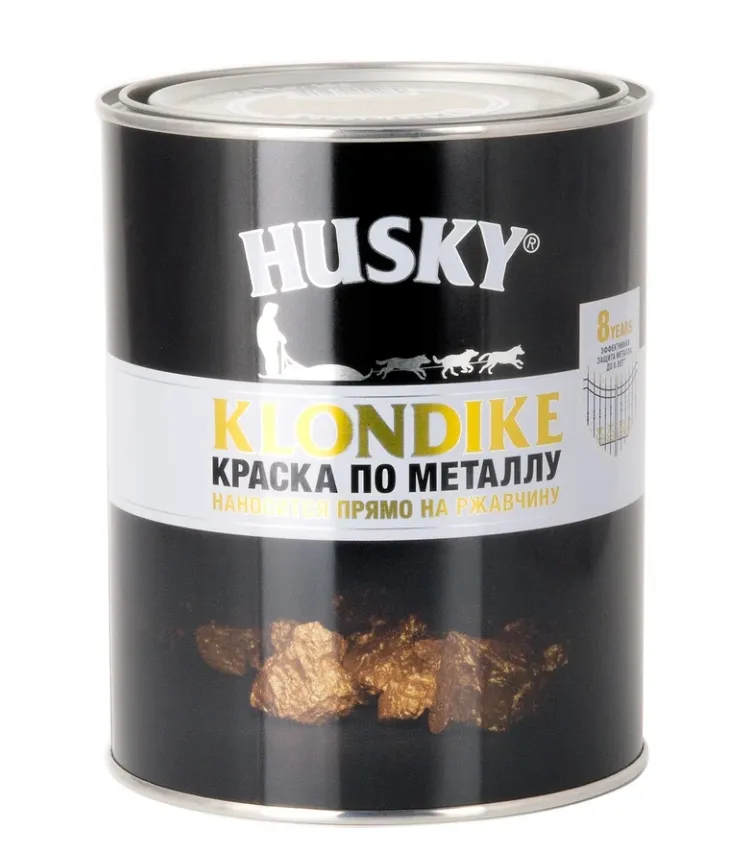 Купить Краска по металлу HUSKY KLONDIKE, глянцевая, графитовая, 0,9 л 34536